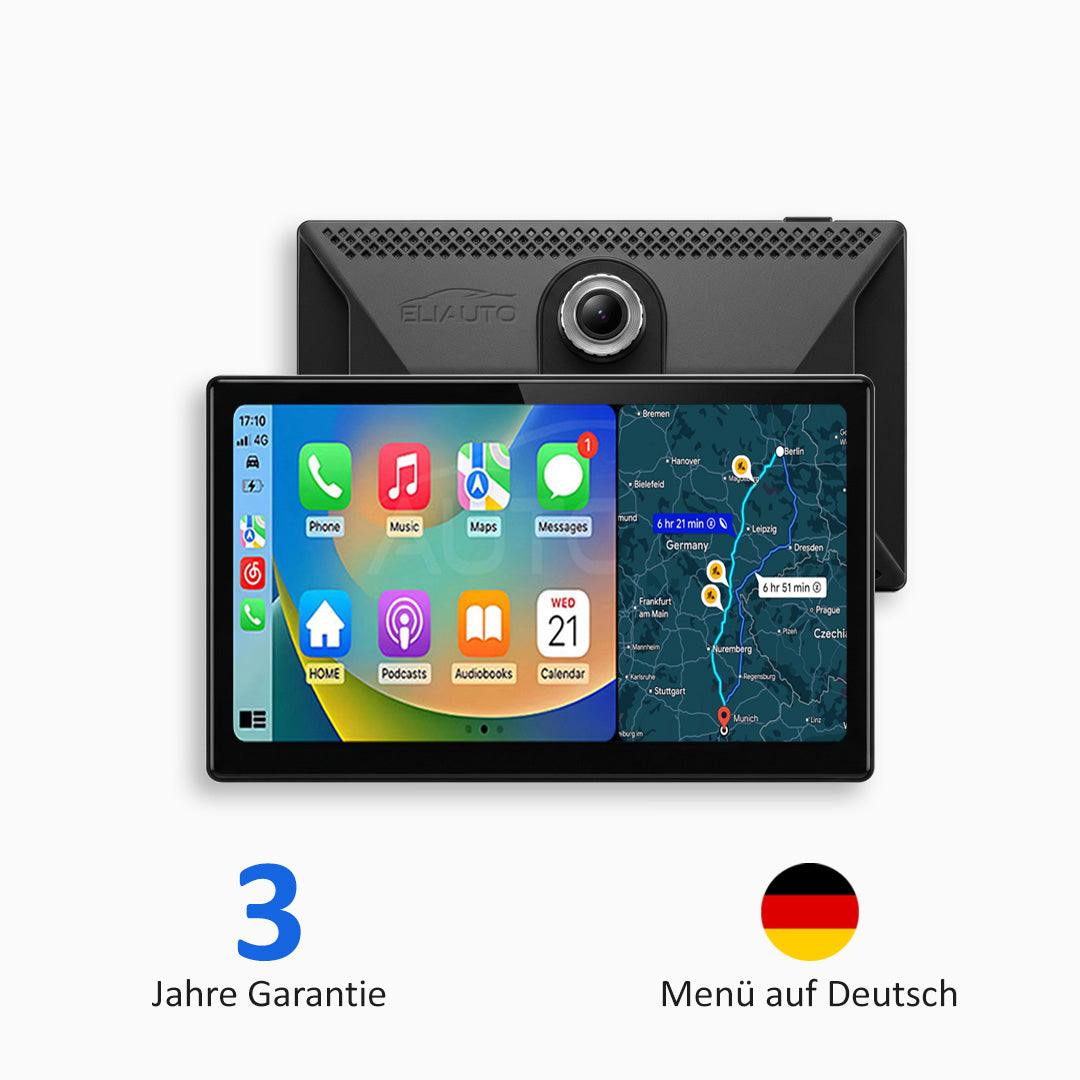 Universelles Auto-Multimedia-System mit Apple CarPlay, Android Auto und Videoaufzeichnung (Modell 2026)