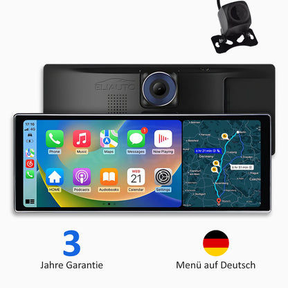 Universelles Auto-Multimedia-System mit Apple CarPlay, Android Auto und Videoaufzeichnung (Modell 2026)